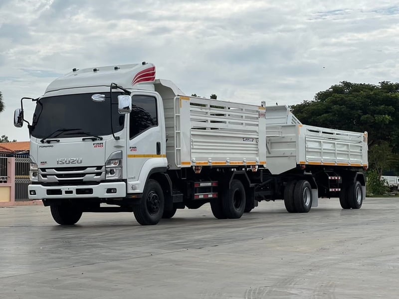 ไมล์ 16,467 กิโล❗️ISUZU FRR 210 ปี 2566 6ล้อ พ่วงแม่ลูกด้ัมพ์ 