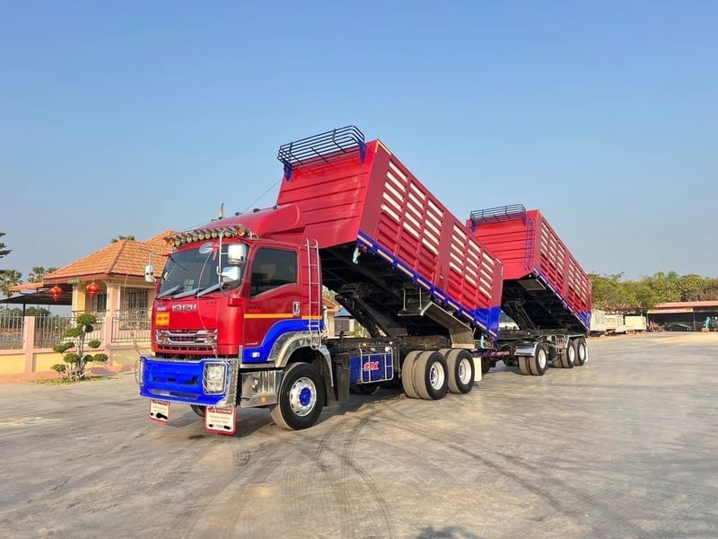 ISUZU FXZ 360 พ่วงแม่ลูกดั้มพ์คอกเกษตร  บรรทุก 30.275 ตัน   อู่ ฟินิกซ์