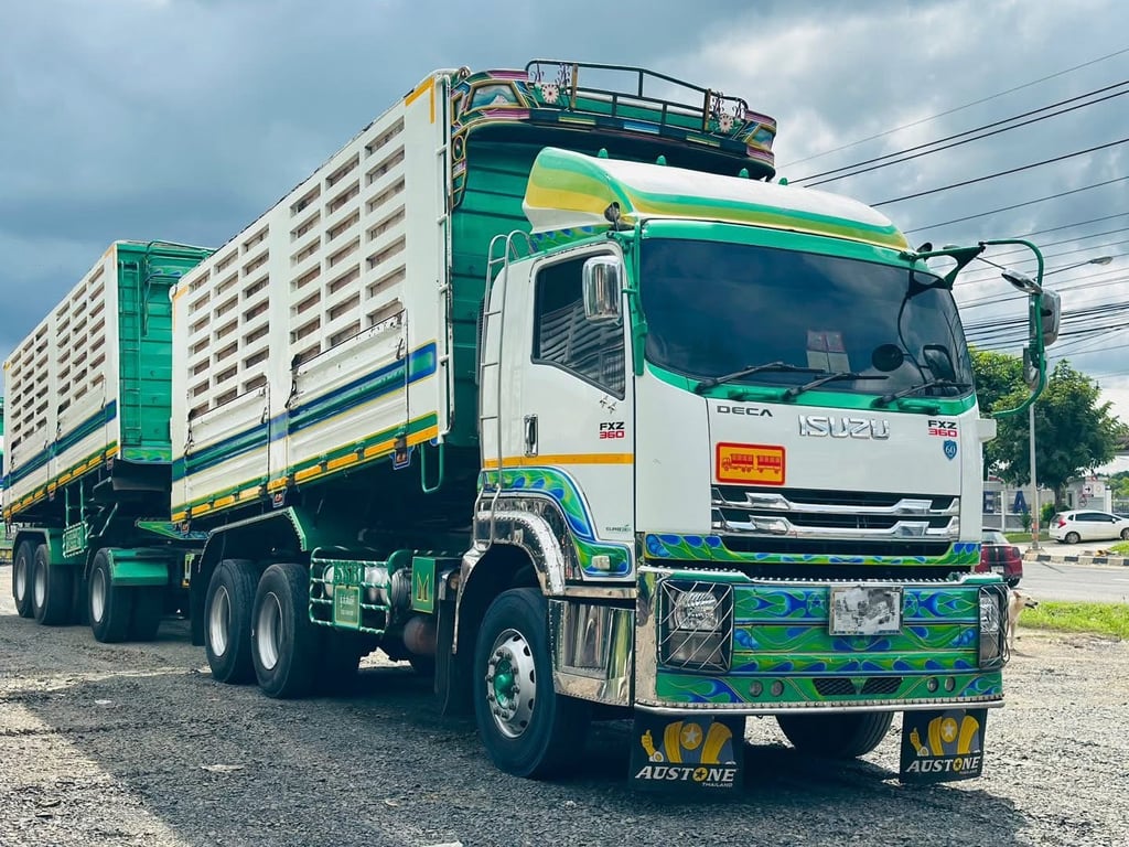 ISUZU FXZ 360 แรง พ่วงแม่ลูกดั้มพ์ เกษตร