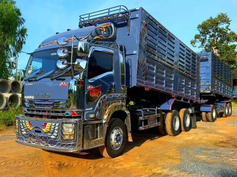 พ่วงแม่ลูกดัมพ์ FXZ 360 แรง คอกเกษตร ใส่ของได้ 30 ตัน 300โล