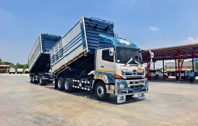 HINO FM2P 380 พ่วงแม่ลูกดั้มพ์