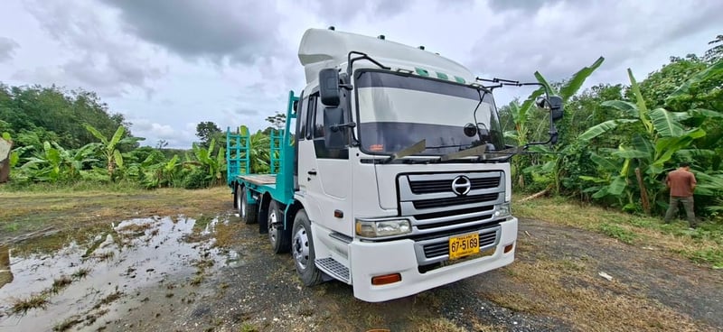 HINO 380 แรง ท้ายลาดบรรทุกรถ บรรไดไฮดรอลิค