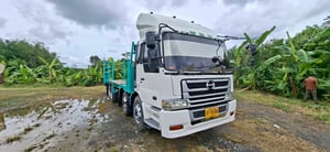 HINO 380 แรง ท้ายลาดบรรทุกรถ บรรไดไฮดรอลิค