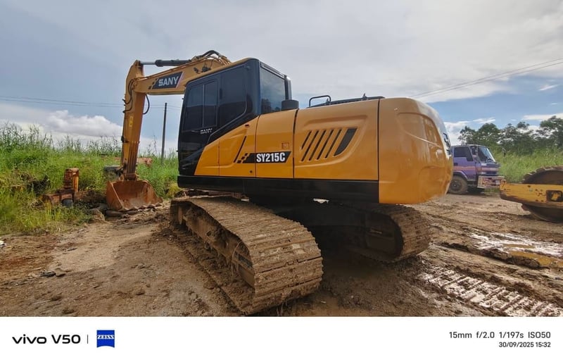 ไมล์ ช.ม 7000❗️SANY SY215C เเท็บเล็ต  สตาสด้วยปุ่มกดไม่ใช้กุณแจ 