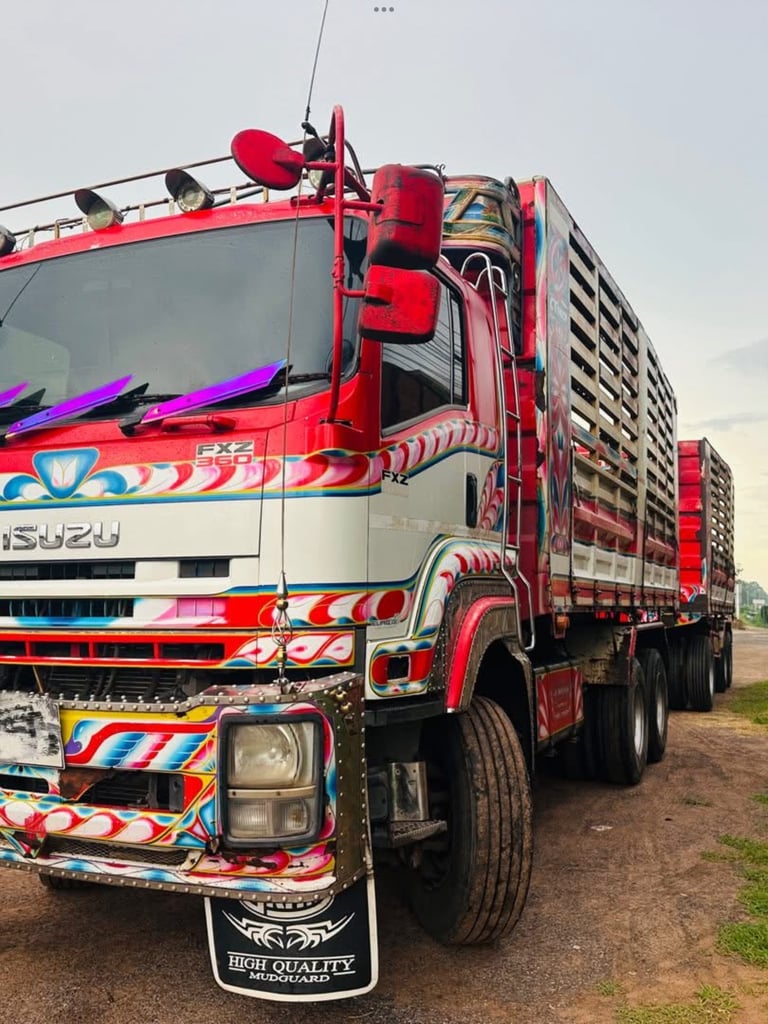 ISUZU 360 พ่วงแม่ลูกดั้มพ์ บรรทุก 30 ตัน+ ปี 2557 