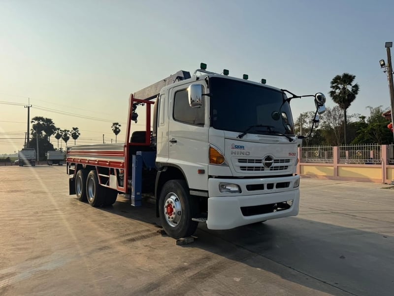 HINO 380 FM2P สองเพลา (เฟืองเร็ว)  ติดเครน 5 ตัน