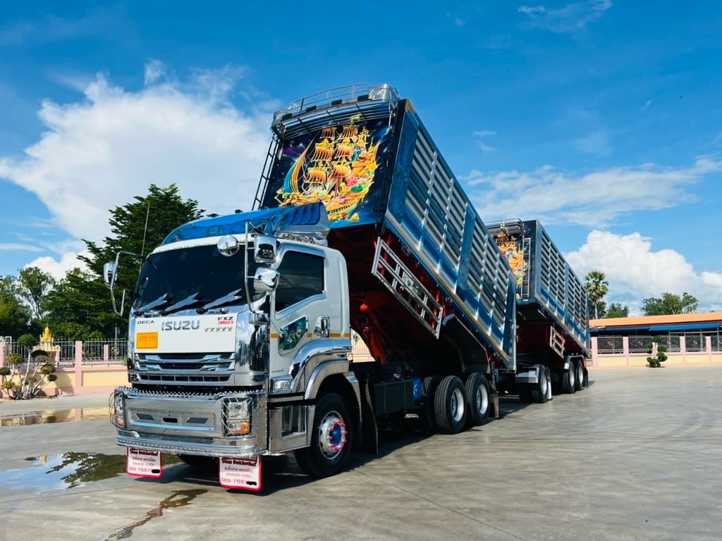 พ่วงแม่ลูก ISUZU FXZ 360 MT ไฟใหม่ ดั้มพ์เกษตร เลขไมล์ 184,141 กิโล พ่วงแม่ลูก ISUZU FXZ 360 MT ไฟใหม่ ดั้มพ์เกษตร เลขไมล์ 184,141 กิโล