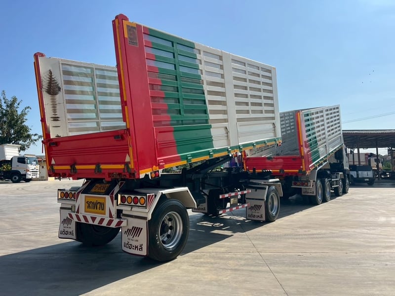 ไมล์ 72,226 กิโล❗️HINO GY2P 380 พ่วงแม่ลูกดั้มพ์เกษตร