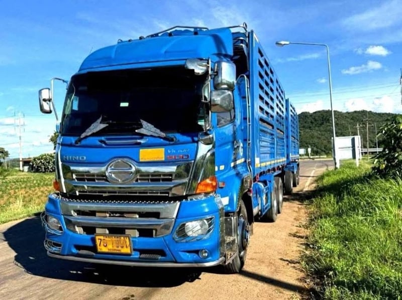 HINO 344 แรง พ่วงแม่ลูกดั้มพ์เกษตร  บรรทุก 30.700 ตัน