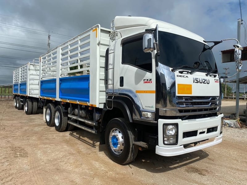 ISUZU FXZ 360 แรง พ่วงแม่ลูก (ไม่ดั้ม) ใส่ของได้ 33.700 โล อู่ 3 มิตร 