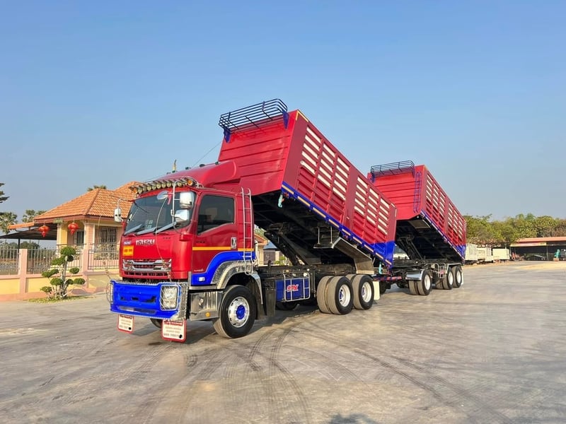 ไมล์ 1 แสนนิด❗️ISUZU FXZ 360 พ่วงแม่ลูก ดั้มพ์เกษตร