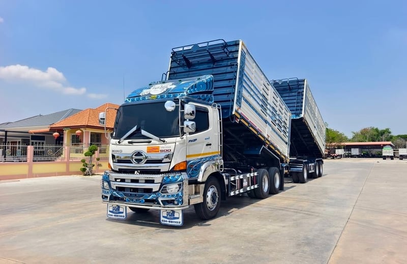 ไมล์ 81,748 กิโล❗️HINO FM2P 380  พ่วงแม่ลูกตั้มพ์เกษตร