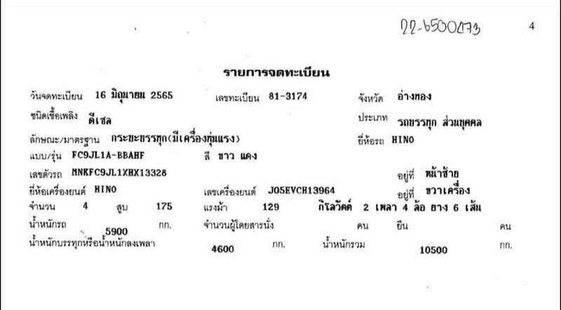 HINO 175 แรง 6 ล้อติดเครน 3 ตัน