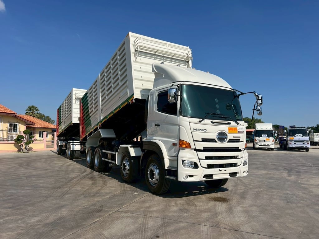 ฟรีๆ❗️ไมล์ 72,226 กิโล❗️HINO GY2P 380 พ่วงแม่ลูกดั้มเกษตร ฟรีๆ❗️ไมล์ 72,226 กิโล❗️HINO GY2P 380 พ่วงแม่ลูกดั้มเกษตร