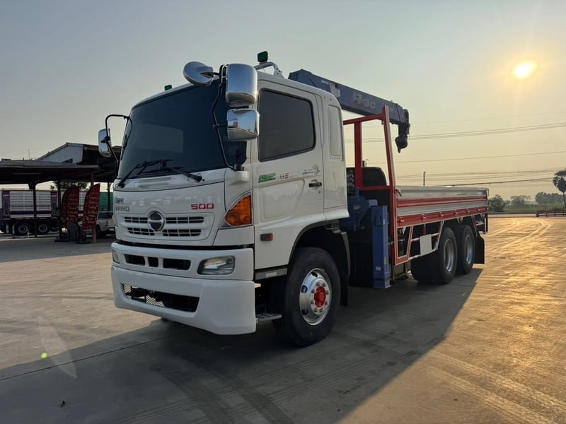 HINO 380 FM2P สองเพลา (เฟืองเร็ว)  ติดเครน 5 ตัน