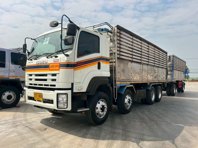 รถพ่วงแม่ลูก ISUZU FYH 360 แรง ปี 2556 ด้้มพ์คอกเกษตร