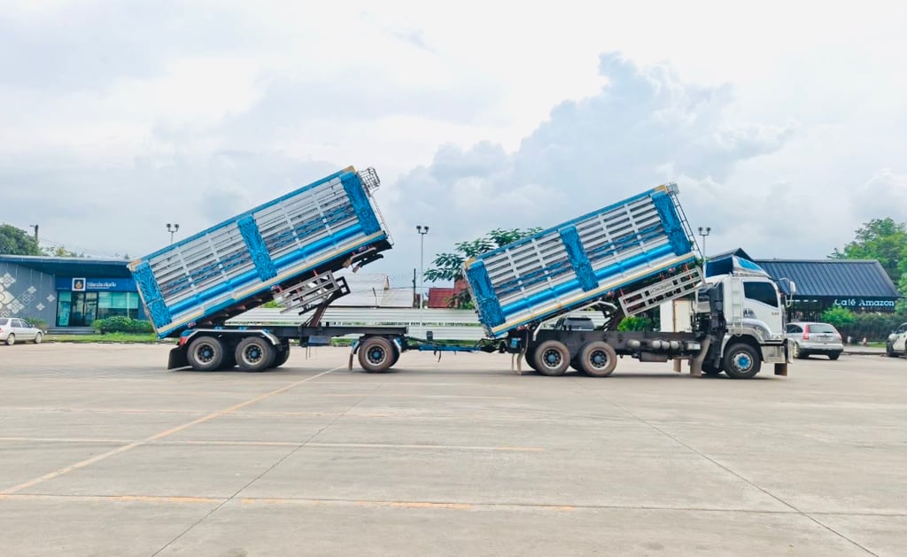 เข้าใหม่❗️ไมล์ 1 แสนกว่า ISUZU FXZ 360 MT   ไฟใหม่  พ่วงแม่ลูกดั้มเกษตร  ปี 2567