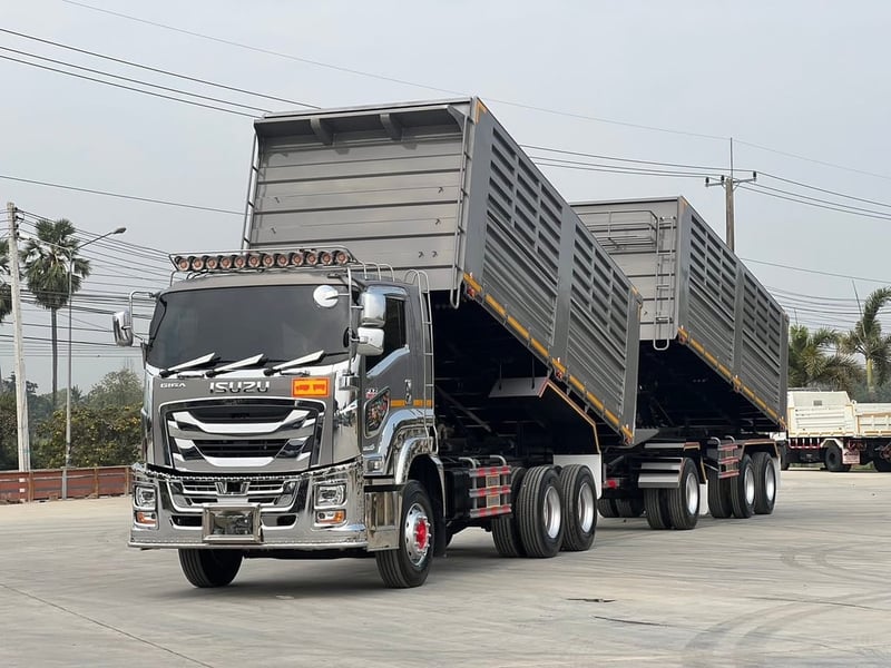  ไมล์ 186,748❗️ISUZU FXZ 360 MT  พ่วงแม่ลูกดั้มพ์เกษตร