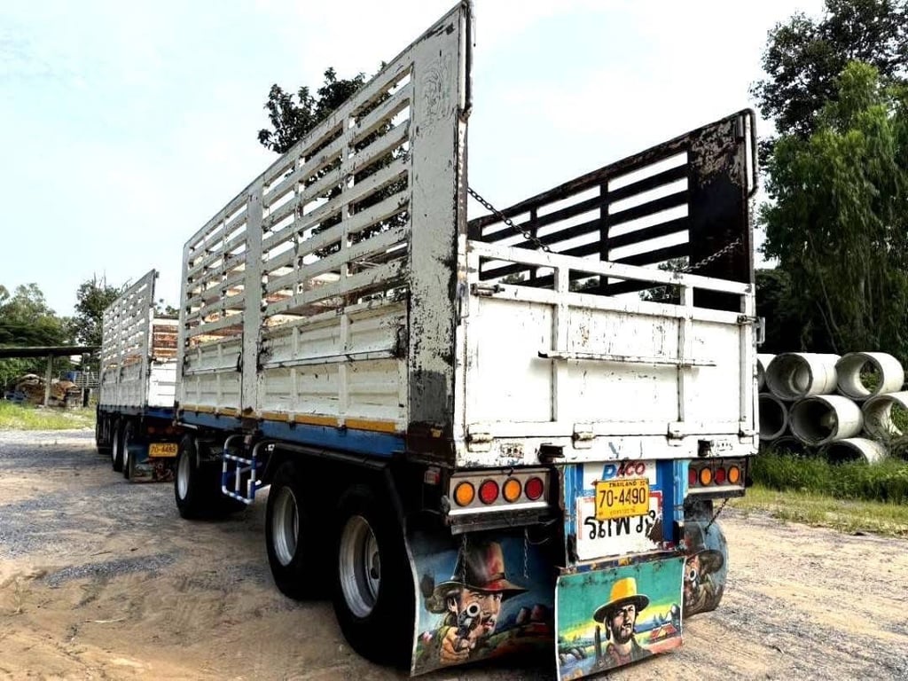 HINO 320 พ่วงแม่ลูก (ไม่ดั้มพ์) คอกเกษตร ใส่ของได้ 33 ตัน