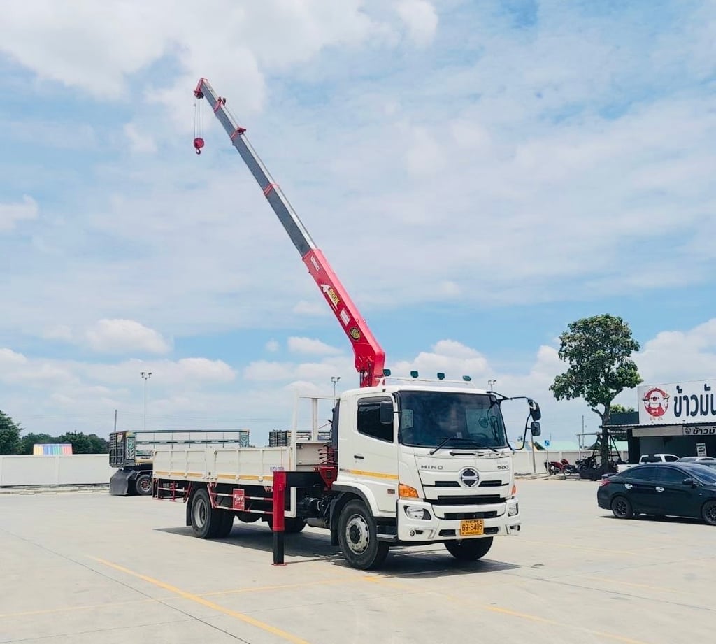 เข้าใหม่❗️ไมล์ 22,938 กิโล 6ล้อติดเครน HINO FG8J 240 เครนยี่ห้อ  UNIC 5 ตัน