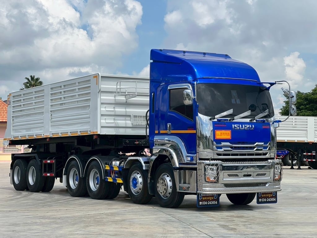 ISUZU GXZ 360 MT หัวลาก12ล้อแท้ๆ พร้อมหาง  เซมิดั้มป้ายแดง