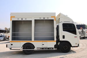 #Vาย ฟู้ดทรัคมือสอง ‼️ ** เพียง 530,000 บาn**  ISUZU NMR 130 แรง ปี 58 (5477) มือเดียวป้ายแดง เครื่องเดิม 