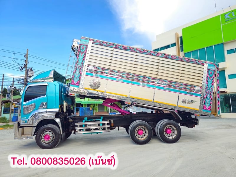 🔥ลดพิเศษ คุ้มสองต่อ โปร 2 เด้ง!🔥  ซื้อรถกับ KUM วันนี้ ได้กำไร 2 เด้ง ✅เด้งที่ 1 ลุ้นรับรางวัลใหญ่หน้างาน  ✅เด้งที่ 2 ซื้อคู่หัว+หางลดเพิ่มอีก 50,000 บาท   🚚💨 สิบล้อดั้มพ์ ISUZU FXZ 360 แรง ปี 2566 (8073)ยาว 6.5 กว้าง 2.55 สูง 2.35 