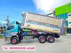 🔥ลดพิเศษ คุ้มสองต่อ โปร 2 เด้ง!🔥  ซื้อรถกับ KUM วันนี้ ได้กำไร 2 เด้ง ✅เด้งที่ 1 ลุ้นรับรางวัลใหญ่หน้างาน  ✅เด้งที่ 2 ซื้อคู่หัว+หางลดเพิ่มอีก 50,000 บาท   🚚💨 สิบล้อดั้มพ์ ISUZU FXZ 360 แรง ปี 2566 (8073)ยาว 6.5 กว้าง 2.55 สูง 2.35 