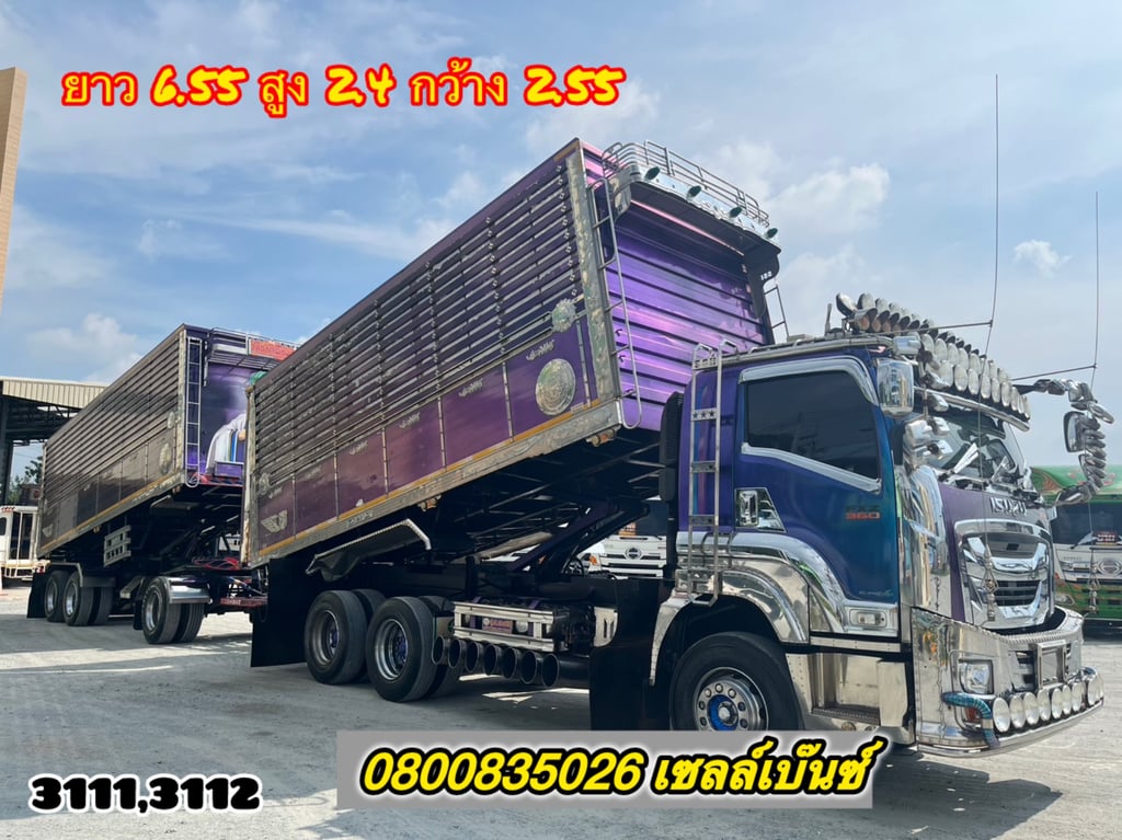🚚💨 สิบล้อดั้มพ์ ISUZU FXZ 360 แรง ปี 2566(3111)+ หางดั้มพ์ สามเพลา อู่ SSB ปี 2566 (3112) 🚚💨 สิบล้อดั้มพ์ ISUZU FXZ 360 แรง ปี 2566(3111)+ หางดั้มพ์ สามเพลา อู่ SSB ปี 2566 (3112)