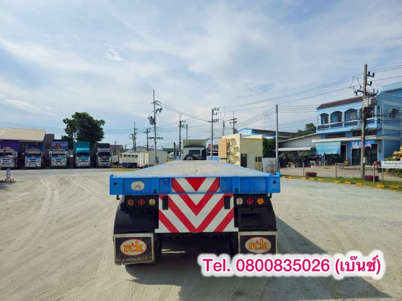 💥 หางพื้นเรียบ สามเพลา  อู่ RCK ปี 2561 ยาว 12.4 กว้าง 2.5 (4437)