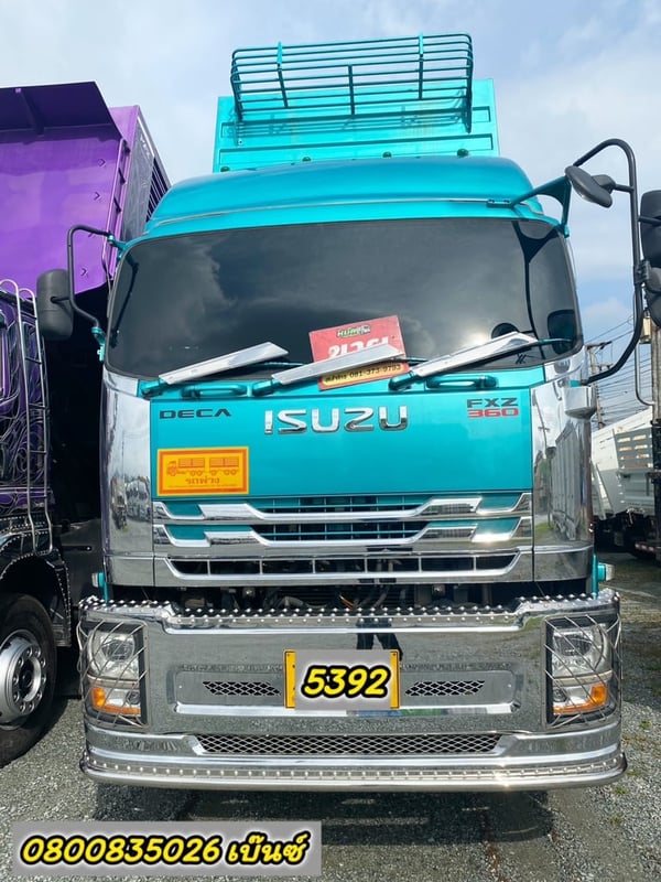 🚚💨 สิบล้อดั้มพ์ ISUZU  FXZ 360 แรง ปี 2566 (5392) ยาว 6.2 สูง 2.2 กว้าง 2.55  หางดั้มพ์ สามเพลา (5393)
