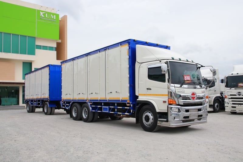 HINO FL 260แรงม้า รถบรรทุก 10ล้อ พ่วงแม่ลูก ปี2022