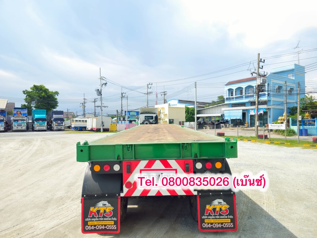 💥 หางพื้นเรียบ สามเพลา  อู่ RCK  ปี 2560 ยาว 12.4 กว้าง 2.5 (6737)