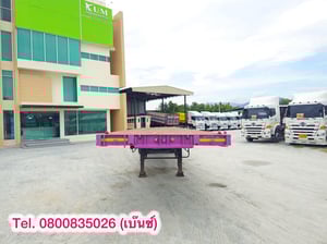 💥 หางพื้นเรียบ สามเพลา อู่ panusmawim ปี 2555 (7198).    ยาว 12.4 กว้าง 2.5