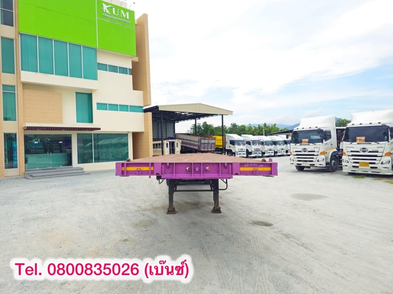 💥 หางพื้นเรียบ สามเพลา อู่ panusmawim ปี 2555 (7198).    ยาว 12.4 กว้าง 2.5