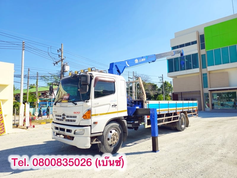 🔥 ลดแรงจนใจสั่น รีบก่อนของหมด 🔥               👉🏻เพียง 1,390,000 บาn 👈🏻  🚚💨 หกล้อเครน HINO FG8J 212 แรง ปี 2556 (7098) เครนนธานาโน่ 8 ตัน 3 ปลอก กระบะยาว 6.58 กว้าง 2.48 สูง 47 cm.