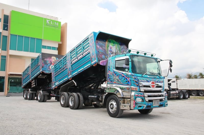 HINO FM 344แรงม้า รถบรรทุก 10ล้อ พ่วงแม่ลูก ปี2024
