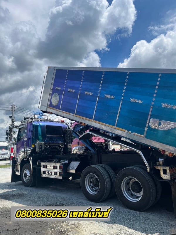 🚚💨 สิบล้อดั้มพ์ ISUZU  FXZ 360 แรง ปี 2566 (5236) ยาว 6.25 กว้าง 2.50 สูง 1.80  หางดั้มพ์ สามเพลา อู่ ส.สมบัติ ปี 2566 (5237) ยาว 6.80 กว้าง 2.50 สูง1.80