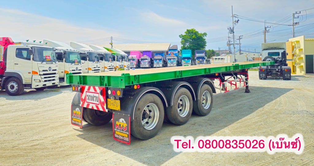 💥 หางพื้นเรียบ สามเพลา  อู่ RCK  ปี 2560 ยาว 12.4 กว้าง 2.5 (6737)