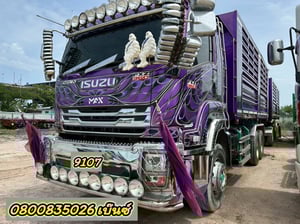 🚚💨 สิบล้อดั้มพ์ ISUZU  FXZ 360 แรง ปี 2566 (9107)+ หางดั้มพ์ สามเพลา (9108)