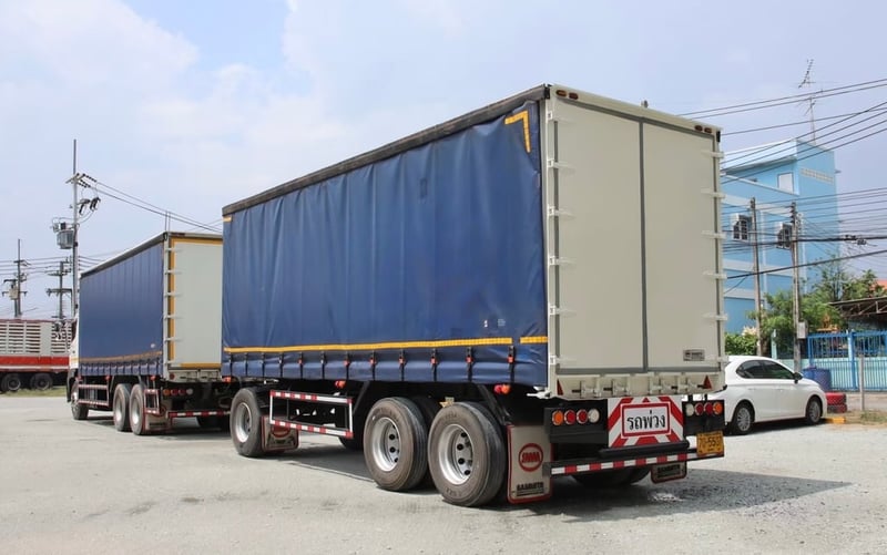 สิบล้อตู้ผ้าใบเปิดข้างพ่วงแม่ลูก HINO FL1A 344 แรงม้า ปี 67  (5506,5507)