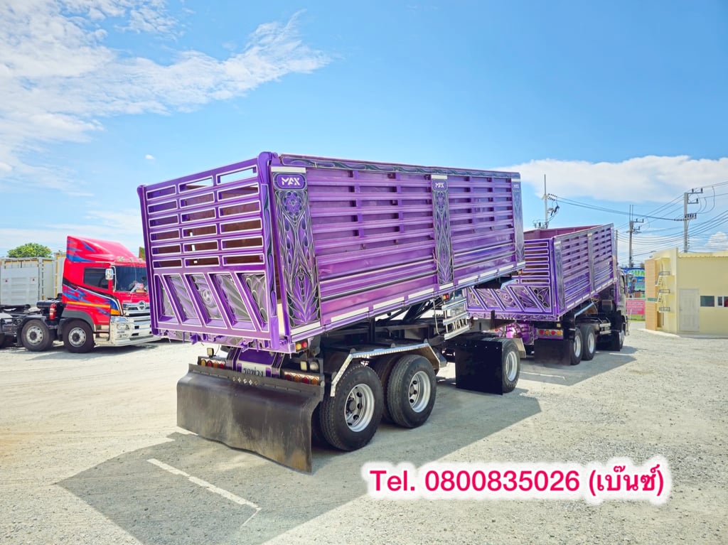 🚚💨สิบล้อดั้มพ์ ISUZU FXZ 360 แรง ปี 2566 หางดั้มพ์ สามเพลา อู่แม็กซ์เทรลเลอร์ ปี 2566(9107,9108)         