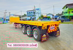 💥 หางพื้นเรียบ สามเพลา อู่ WAFA  ปี 2563(6112) ยาว 12.40 กว้าง 2.505