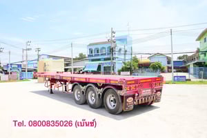 🔥 โอกาสสุดท้าย ราคานี้ไม่มีอีกแล้ว 🔥       ‼️เหลือเพียง 380,000 บาท‼️  💥 หางพื้นเรียบ สามเพลา อู่เดอะซัน ปี 2565 (0376) ยาว 12.38 กว้าง 2.5