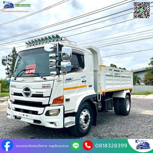 HINO FB 260แรงม้า รถบรรทุก 6ล้อ ดั้มพ์ ปี2017 เลขไมล์ 575,000 กม.