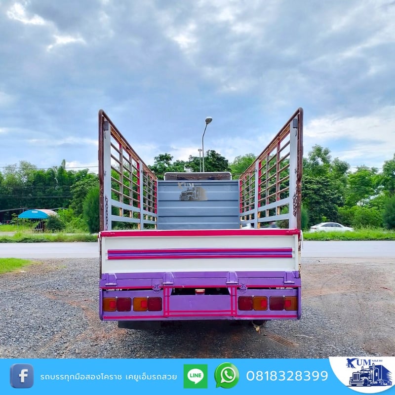 HINO FC 175แรงม้า รถบรรทุก 6ล้อ กระบะคอกสูง ปี2016 เลขไมล์ 300,000 กม.