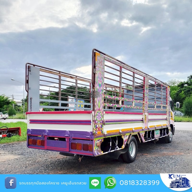 HINO FC 175แรงม้า รถบรรทุก 6ล้อ กระบะคอกสูง ปี2016 เลขไมล์ 300,000 กม.