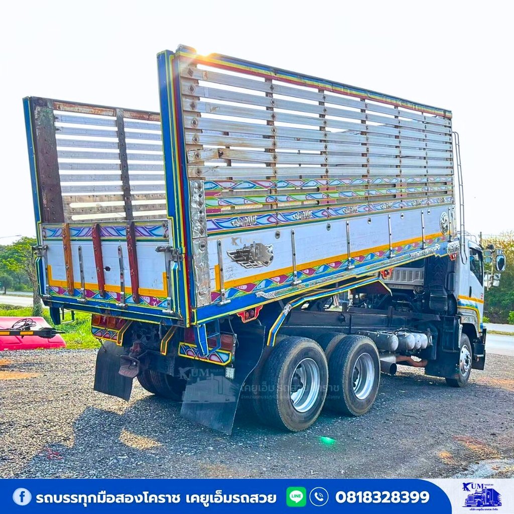 ISUZU FXZ 360แรงม้า รถบรรทุก 10ล้อ กระบะคอกสูง ปี2014 เลขไมล์ 800,000 กม.