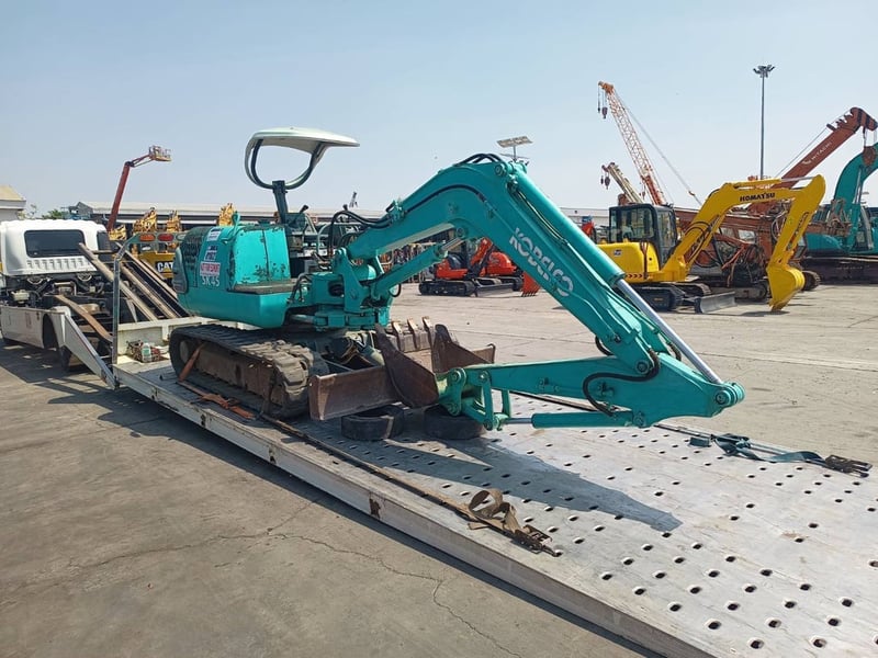 KOBELCO SK45 ลายแย็ก ปั๊มนิ้ว