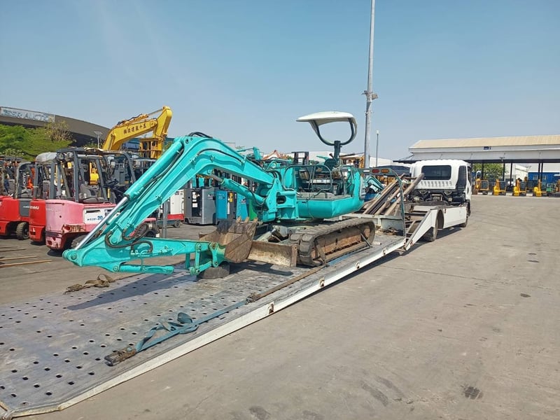 KOBELCO SK45 ลายแย็ก ปั๊มนิ้ว